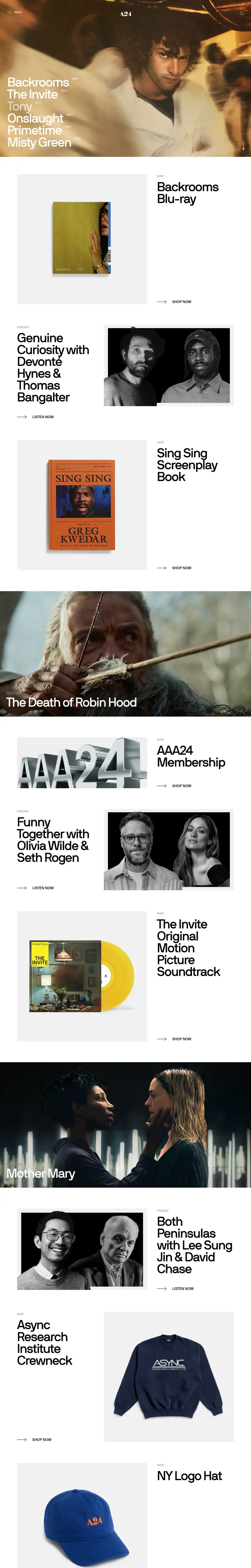 Captura de la web de A24
