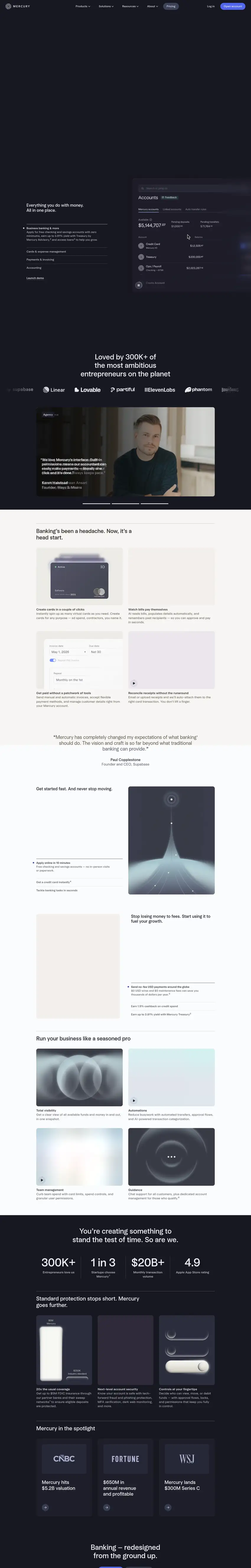 Captura de la web de Mercury