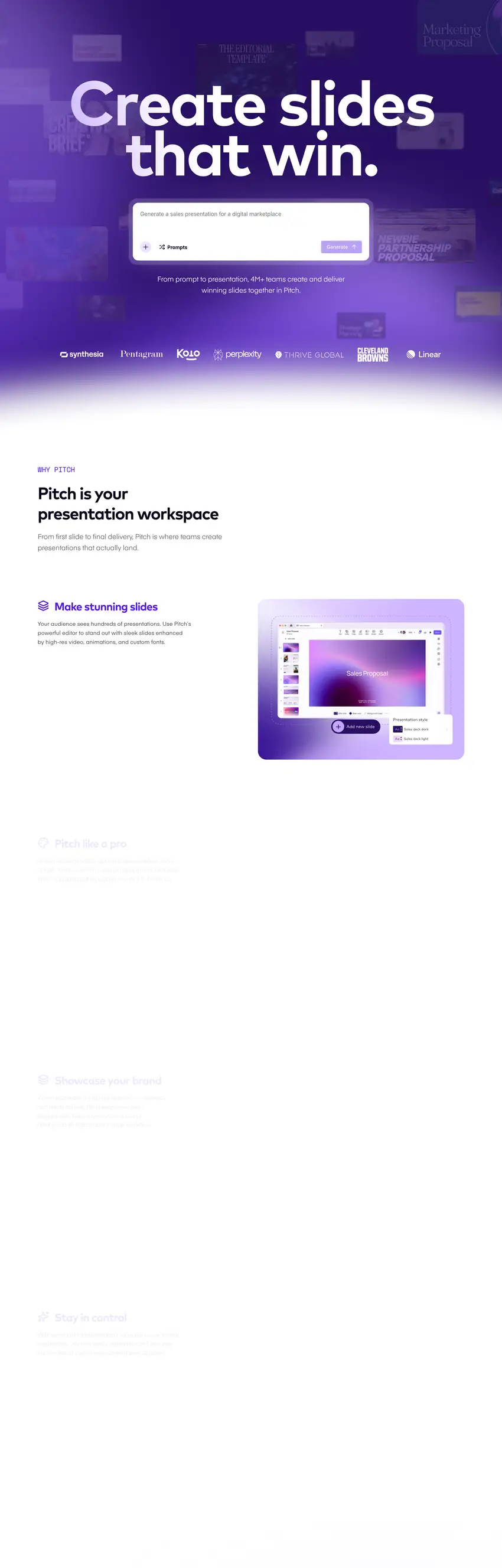 Captura de la web de Pitch