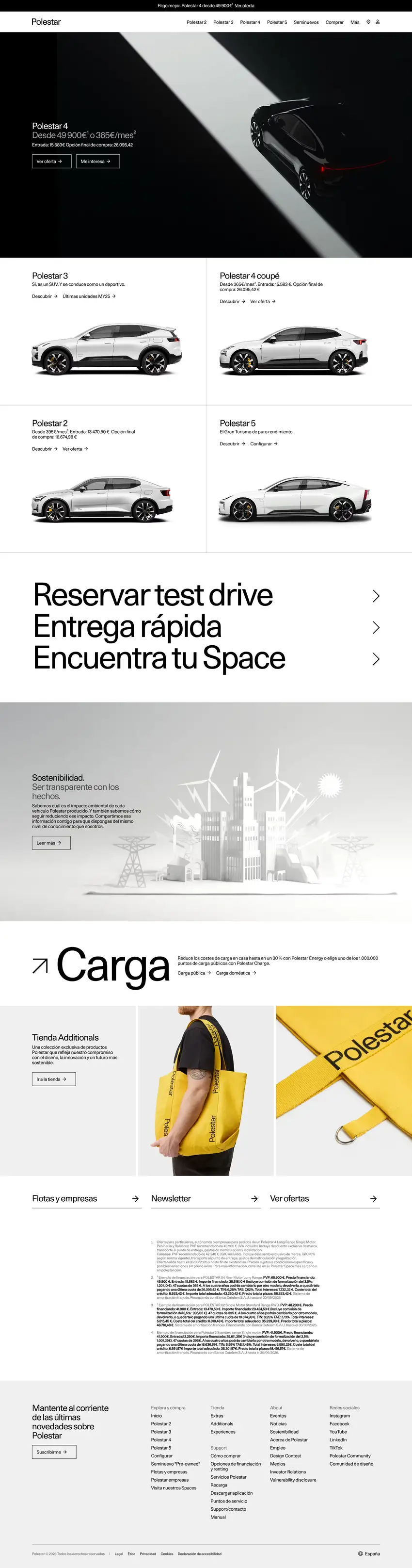 Captura de la web de Polestar