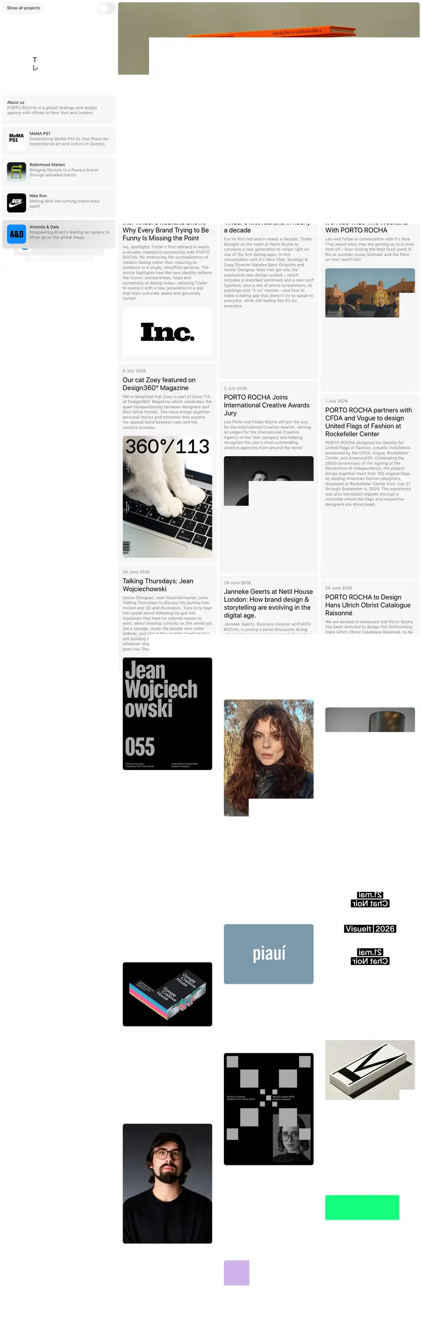 Captura de la web de Porto Rocha